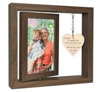 EYITUPC Rotating Wooden Great Grandma Photo Frame Birthday Gift | Just When Grandmas Think Their Work Is Done - Someone Calls Them Great, Dis 2 4x6 Photos, Christmas, Mother's Day
