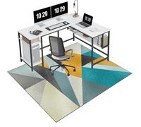 EYKWKB 100 x 120 cm Office Chair Mat for Carpeted and Hard Floor Gaming Chair Mat Multi-Purpose Carpet Protector Chair Mats Anti-Slip Low Pile Carpet Mats for Home Office Floor Protectors for Chairs