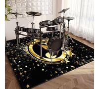 EYKWKB 100 x 80 cm Professional Drum Carpet Drum Rug - Drum Mat Rug Drum Set Carpet Non-Slip Drum Mat Rug - Soundproof Blanket for Electronic Drum Kits Bass Drum Snare and Other Musical Instrument