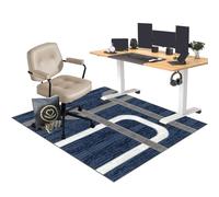 EYKWKB 110 x 120 cm Desk Chair Mat for Carpeted Floors | Office Chair Mat for Hardwood Floor | Gaming Office Computer Chair Mat for Hardwood Floors Carpet Wooden Floors | Carpet Protector Chair Mat