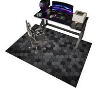 EYKWKB 110 x 120 cm Office Chair Mat for Carpets Carpet Protector Floor Mat Desk Chair Mat for Carpeted Floors Gaming Chair Mat Floor Protector for Office and Home Desk Chairs