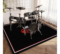 EYKWKB 140 x 120 cm Professional Drum Carpet Drum Rug - Drum Mat Rug Drum Set Carpet Non-Slip Drum Mat Rug - Soundproof Blanket for Electronic Drum Kits Bass Drum Snare and Other Musical Instrument