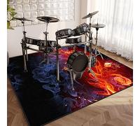 EYKWKB 160 x 120 cm Drum Mat Soundproof Mat, Professional Drum Carpet, Rectangle Drum Carpet, Drum Rugs Non-Slip Blanket for Electronic Jazz Drum Kit Bass Drum Snare and Other Musical Instrument