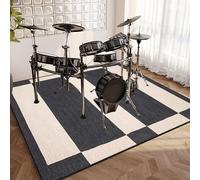 EYKWKB 160 x 140 cm Drum Mat Soundproof Mat, Professional Drum Carpet, Rectangle Drum Carpet, Drum Rugs Non-Slip Blanket for Electronic Jazz Drum Kit Bass Drum Snare and Other Musical Instrument