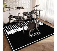EYKWKB 230 x 200 cm Drum Mat Soundproof Mat, Professional Drum Carpet, Rectangle Drum Carpet, Drum Rugs Non-Slip Blanket for Electronic Jazz Drum Kit Bass Drum Snare and Other Musical Instrument