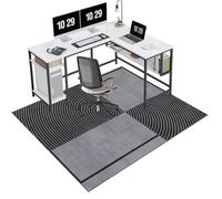 EYKWKB 70 x 100 cm Office Chair Mat for Carpeted Floor, Gaming Chair Mat, Floor Protector for Rolling Chair, Non-Slip Desk Chair Mat, Low/No Pile Carpet Protector Chair Mat for Easy Glide