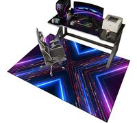 EYKWKB 80 x 120 cm Gaming Chair Mat for Carpet and Hard Floors, Office and Home Use, Large Desk Mat, Wooden Floor Protector