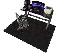 EYKWKB 90 x 120 cm Gaming Chair Mat for Carpet Floors, Chair Mat for Hard Floor, Carpet Protector Chair Mat, Office Chair Mat Desks Mats Large, Floor Protector for Home Office Study Wooden Floors