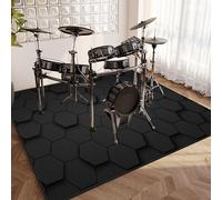 EYKWKB Drum Carpet, Non-Slip Drum Blanket, Soundproof Drum Mat, 100 x 80 cm Professional Drum Carpet for Electronic Drums Bass Drum Snare Drums Racks Guitars Drum Kit Etc Musical Instruments