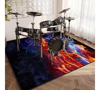 EYKWKB Drum Mat Soundproof Mat - Drum Rugs Non-Slip Blanket for Electronic Jazz Drum Kit Bass Drum Snare and Other Musical Instrument - Rectangle Drum Carpet - Professional Drum Carpet 160 x 140 cm