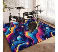 EYKWKB Drum Mat Soundproof Mat - Drum Rugs Non-Slip Blanket for Electronic Jazz Drum Kit Bass Drum Snare and Other Musical Instrument - Rectangle Drum Carpet - Professional Drum Carpet 160 x 140 cm