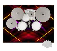 EYKWKB Drum Mat Soundproof Mat, Non-Slip Drum Carpet Rug, Percussion E-drum Rug for Electronic Kits racks guitars Bass Drum Snare and Other Musical Instrument Mat Sound-absorbing Mat 130 x 100 cm