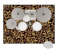 EYKWKB Drum Mat Soundproof Mat, Non-Slip Drum Carpet Rug, Percussion E-drum Rug for Electronic Kits racks guitars Bass Drum Snare and Other Musical Instrument Mat Sound-absorbing Mat 180 x 140 cm