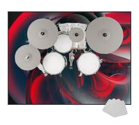 EYKWKB Drum Mat Soundproof Mat, Non-Slip Drum Carpet Rug, Percussion E-drum Rug for Electronic Kits racks guitars Bass Drum Snare and Other Musical Instrument Mat Sound-absorbing Mat 130 x 100 cm