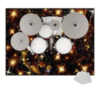 EYKWKB Drum Mat Soundproof Mat, Non-Slip Drum Carpet Rug, Percussion E-drum Rug for Electronic Kits racks guitars Bass Drum Snare and Other Musical Instrument Mat Sound-absorbing Mat 120 x 100 cm