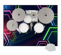 EYKWKB Drum Mat Soundproof Mat, Non-Slip Drum Carpet Rug, Percussion E-drum Rug for Electronic Kits racks guitars Bass Drum Snare and Other Musical Instrument Mat Sound-absorbing Mat 200 x 170 cm