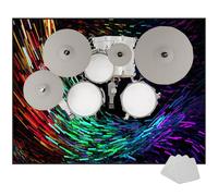 EYKWKB Drum Mat Soundproof Mat, Non-Slip Drum Carpet Rug, Percussion E-drum Rug for Electronic Kits racks guitars Bass Drum Snare and Other Musical Instrument Mat Sound-absorbing Mat 160 x 100 cm