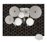 EYKWKB Drum Mat Soundproof Mat, Non-Slip Drum Carpet Rug, Percussion E-drum Rug for Electronic Kits racks guitars Bass Drum Snare and Other Musical Instrument Mat Sound-absorbing Mat 140 x 120 cm