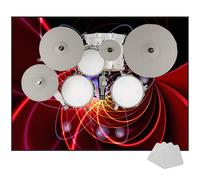 EYKWKB Drum Mat Soundproof Mat, Non-Slip Drum Carpet Rug, Percussion E-drum Rug for Electronic Kits racks guitars Bass Drum Snare and Other Musical Instrument Mat Sound-absorbing Mat 140 x 100 cm