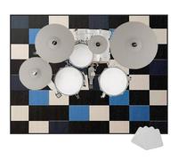 EYKWKB Drum Mat Soundproof Mat, Non-Slip Drum Carpet Rug, Percussion E-drum Rug for Electronic Kits racks guitars Bass Drum Snare and Other Musical Instrument Mat Sound-absorbing Mat 180 x 160 cm