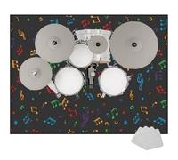 EYKWKB Drum Mat Soundproof Mat, Non-Slip Drum Carpet Rug, Percussion E-drum Rug for Electronic Kits racks guitars Bass Drum Snare and Other Musical Instrument Mat Sound-absorbing Mat 140 x 100 cm