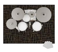 EYKWKB Drum Mat Soundproof Mat, Non-Slip Drum Carpet Rug, Percussion E-drum Rug for Electronic Kits racks guitars Bass Drum Snare and Other Musical Instrument Mat Sound-absorbing Mat 160 x 100 cm