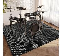EYKWKB Drum Rug Soundproof Mat, Non-Slip Drum Carpet, 160 x 120 cm Professional Drum Mat, Tightly Woven Fabric Drum Set Carpet for Electronic Drum Kits Bass Drum Snare and Other Musical Instrument