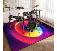 EYKWKB Drum Rug Soundproof Mat, Non-Slip Drum Carpet, 180 x 160 cm Professional Drum Mat, Tightly Woven Fabric Drum Set Carpet for Electronic Drum Kits Bass Drum Snare and Other Musical Instrument