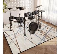 EYKWKB Drum Rug Soundproof Mat, Non-Slip Drum Carpet, 180 x 160 cm Professional Drum Mat, Tightly Woven Fabric Drum Set Carpet for Electronic Drum Kits Bass Drum Snare and Other Musical Instrument