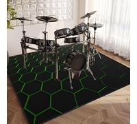 EYKWKB Drum Rug Soundproof Mat, Non-Slip Drum Carpet, 180 x 160 cm Professional Drum Mat, Tightly Woven Fabric Drum Set Carpet for Electronic Drum Kits Bass Drum Snare and Other Musical Instrument