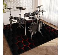 EYKWKB Drum Rug Soundproof Mat, Non-Slip Drum Carpet, 200 x 160 cm Professional Drum Mat, Tightly Woven Fabric Drum Set Carpet for Electronic Drum Kits Bass Drum Snare and Other Musical Instrument