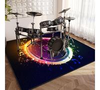 EYKWKB Non-Slip Soundproof Drum Blanket for Drums & Percussion | Drum Rug Mat Drum Carpet | Electronic Drums Bass Drum Snare Drums Racks Guitars Drum Kit Musical Instruments Mat 160 x 140 cm