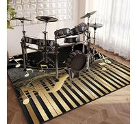 EYKWKB Non-Slip Soundproof Drum Blanket for Drums & Percussion | Drum Rug Mat Drum Carpet | Electronic Drums Bass Drum Snare Drums Racks Guitars Drum Kit Musical Instruments Mat 210 x 180 cm