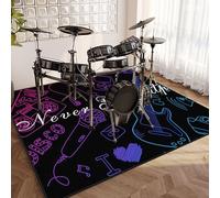 EYKWKB Non-Slip Soundproof Drum Blanket for Drums & Percussion | Drum Rug Mat Drum Carpet | Electronic Drums Bass Drum Snare Drums Racks Guitars Drum Kit Musical Instruments Mat 160 x 120 cm