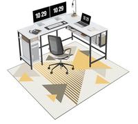 EYKWKB Office Chair Mat for Carpet and Hardwood Floor, Carpet Chair Mats, Gaming Chair Mat, Hard-Floor Chair Mats, Floor Mat Anti Slip for Office Gaming Room 130 x 150 cm, Carpet Floor Protection