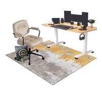 EYKWKB Office Chair Mat for Carpeted Floor, Desk Chair Mat Large, Carpet Protector Chair Mat for Low/No Pile Carpet, Computer Gaming Chair Mat, Floor Protector for Rolling Chairs 120 x 140 cm