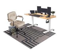 EYKWKB Office Chair Mat for Carpeted Floor, Desk Chair Mat Large, Carpet Protector Chair Mat for Low/No Pile Carpet, Computer Gaming Chair Mat, Floor Protector for Rolling Chairs 140 x 150 cm