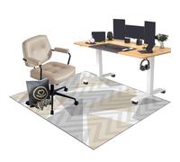 EYKWKB Office Chair Mat for Carpeted Floor, Desk Chair Mat Large, Carpet Protector Chair Mat for Low/No Pile Carpet, Computer Gaming Chair Mat, Floor Protector for Rolling Chairs 80 x 140 cm