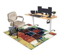 EYKWKB Office Chair Mat for Carpeted Floor, Desk Chair Mat Large, Carpet Protector Chair Mat for Low/No Pile Carpet, Computer Gaming Chair Mat, Floor Protector for Rolling Chairs 100 x 140 cm