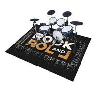 EYKWKB Professional Drum Rug Mat Soundproof Mat | Non-Slip Drum Carpet | Black, Area Rug, 120 x 70 cm