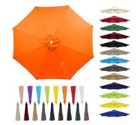 EYKWKB Replacement Parasol Canopy, Garden Parasol Covers, 6 Arms/8 Arms Replacement Umbrella Top Fabric cover, Sun Parasol Umbrella Canopy Replacement Outdoor, Patio Umbrella Canopy Orange Color
