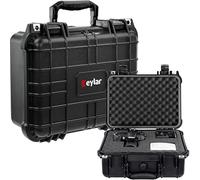 Eylar 13" Protective Hard Camera Case, IP67 Waterproof & Shockproof for Gear, Audio & Video Equipment, Drones, and Tools with Customizable Foam, TSA Approved, 13.37 Inch x 11.62 Inch x 6 Inch (Black)