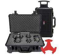 Eylar 22" Carry-On Roller Hard Case With Ragar Reconfigurable & Reusable XP Crosslink Foam, Waterproof, Shockproof For Equipment, Drones And Cameras, TSA Standard (2 Ragar Layers) (Black)