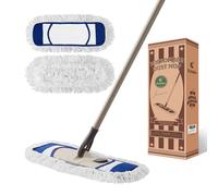 Eyliden Dust Mop, Microfiber Mops for Floor Cleaning, with Hight Adjustable Handle and 2 Washable Mops Pads, Wet & Dry Floor Cleaning Mop for Hardwood, Tiles, Laminate, Vinyl - Dust Broom