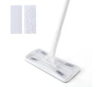Eyliden Dust Mop, Sweeping & Mopping Kit | 58" Extended Long Handle, 36 Disposable Dry Cloths, Multi Surface Sweeper Mops for Floor Cleaning (White)