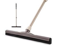 Eyliden Floor Squeegee Scrubber with Telescopic Handle, Heavy Duty Remove Water Squeegee for Floor Cleaning, Scratch-Free Durable EVA Foam Blade Squeegee for Bath Tile Glass Window
