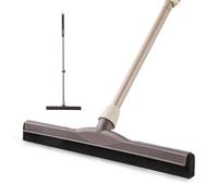 Eyliden Floor Squeegee Scrubber with Telescopic Handle, Heavy Duty Remove Water Squeegee for Floor Cleaning, Scratch-Free Durable EVA Foam Blade Squeegee for Bath Tile Glass Window