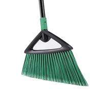 Eyliden Heavy Duty Broom, Outdoor Broom with 145cm Long Handle | Hard PET Bristle Angle Broom, Sweeping Brush for Indoor Outdoor Yard Garden Garage Deck Patio Commercial, Green