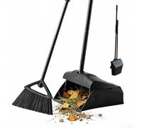 Eyliden Long Handled Dustpan and Brush Set for Heavy Duty Outdoor Tasks
