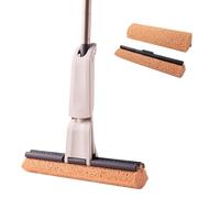 Eyliden Sponge Mop for Floor Cleaning with 2pcs Absorbent Sponge Hands Free Wash Roller Mops for Kitchen Bathroom Office Hardwood Laminate Tile Marble Ceramic Floors